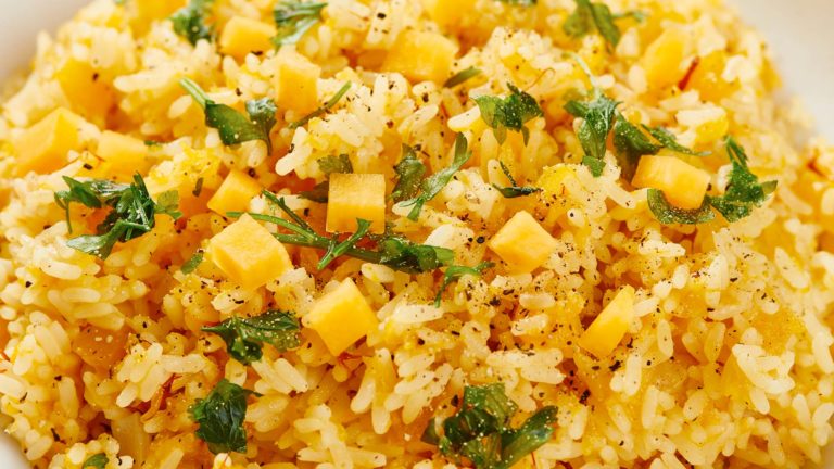 risotto alla zucca e castelmagno